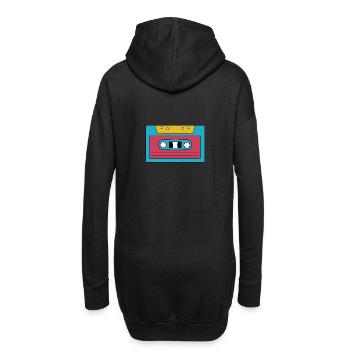Kassette - Hoodie-Kleid - Schwarz - Hinten