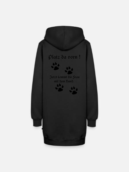 Hundesprüche,Frau,Frauchen,Pfote,Hundbesitzer,Hund - Hoodie-Kleid - Schwarz