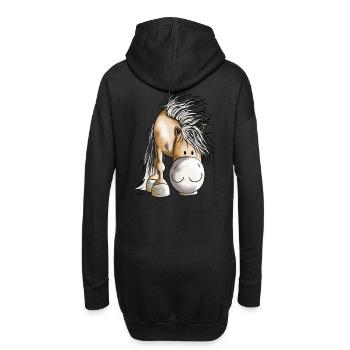 Niedlicher Norweger - Hoodie-Kleid - Schwarz - Hinten