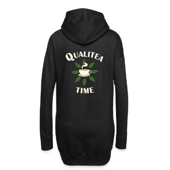 Détente au thé de qualité - Sweat-shirt à capuche long Femme - noir - Dos