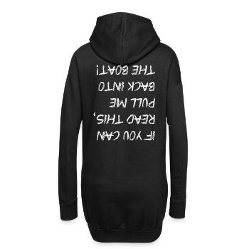 pull me back into the boat - sailor, ship, sea - Hoodie-Kleid - Schwarz - Hinten