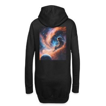 Un astronaute flotte dans l’espace - Sweat-shirt à capuche long Femme - noir - Dos