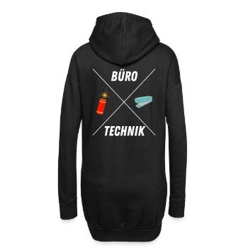 BUROTECHNIK - Hoodie-Kleid - Schwarz - Hinten