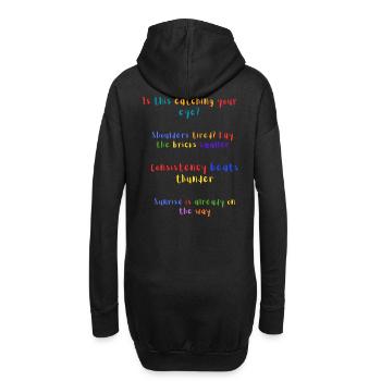 Citation arc-en-ciel pour attirer votre attention - Sweat-shirt à capuche long Femme - noir - Dos