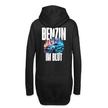 Benzin im Blut Neon - Hoodie-Kleid - Schwarz - Hinten