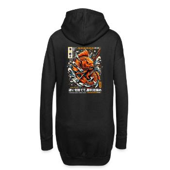 Koi Warrior Achieve Victory - Hoodie-Kleid - Schwarz - Hinten