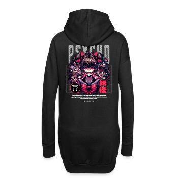 Psycho Madness: Anime Horror Girl - Hoodie-Kleid - Schwarz - Hinten