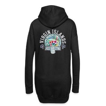 Strandzeit Jungferninseln 2 - Hoodie-Kleid - Schwarz - Hinten