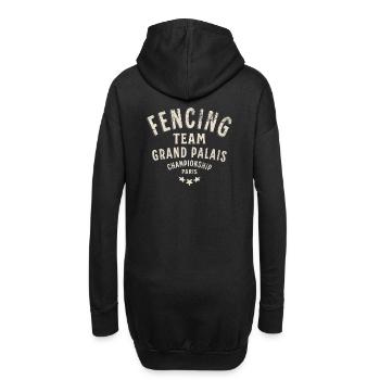 Fencing team Grand Palais Paris - Sweat-shirt à capuche long Femme - noir - Dos