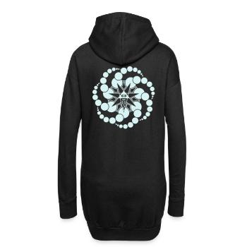Cropcircle - Kornkreis Eastfield - Hoodie-Kleid - Schwarz - Hinten