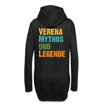 Verena, die Frau der Mythos die Legende - Hoodie-Kleid - Schwarz - Hinten