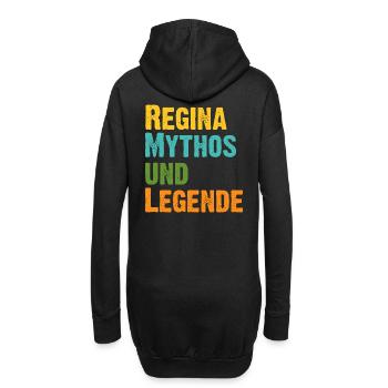 Regina, die Frau der Mythos die Legende. Vintage - Hoodie-Kleid - Schwarz - Hinten