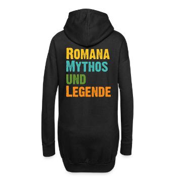 Romana, die Frau der Mythos die Legende Geburtstag - Hoodie-Kleid - Schwarz - Hinten