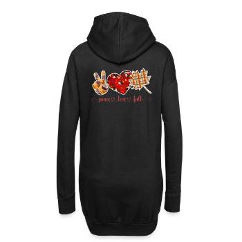 PEACE LOVE FALL, THANKSGIVING - Hoodie Dress - black - Back