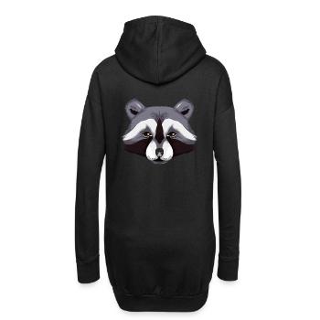 raton laveur - Sweat-shirt à capuche long Femme - noir - Dos