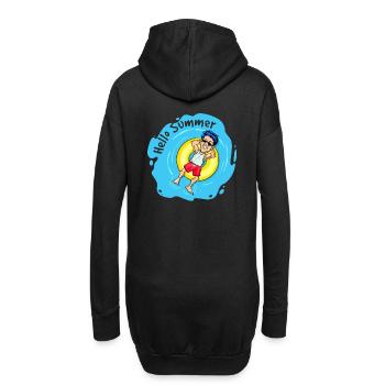 Hallo Sommer und Sonne - Hoodie-Kleid - Schwarz - Hinten