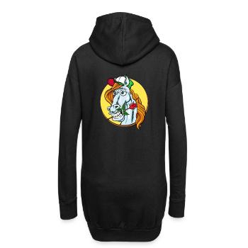 Romeo Lover Horse (Pferd) - Hoodie-Kleid - Schwarz - Hinten