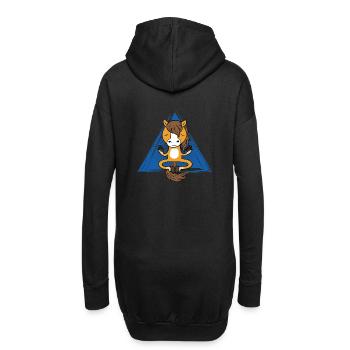 Meditation Horse (Pferd) - Hoodie-Kleid - Schwarz - Hinten