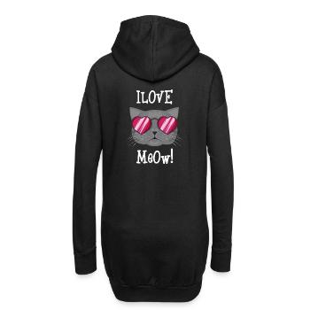 J'aime les chatons - Sweat-shirt à capuche long Femme - noir - Dos