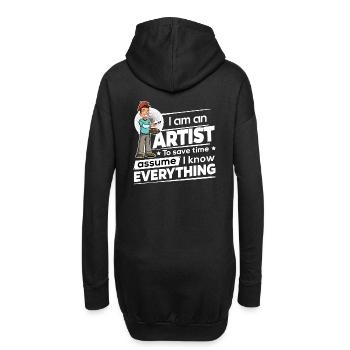 Künstler - Save time I am right - Hoodie-Kleid - Schwarz - Hinten