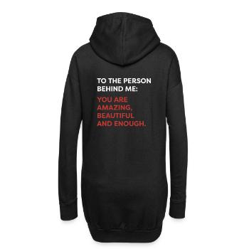 039 // TO THE PERSON BEHIND ME - Hoodie-Kleid - Schwarz - Hinten