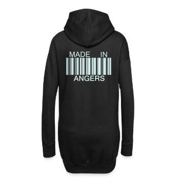 Made in Angers - Sweat-shirt à capuche long Femme - noir - Dos