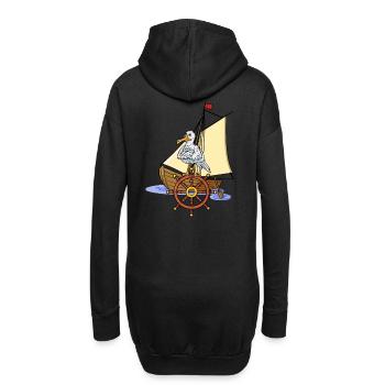 Maritim Bateau Volant Marins Seagull Voilier - Sweat-shirt à capuche long Femme - noir - Dos
