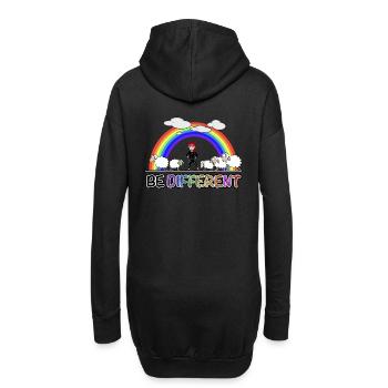 be different - sei anders - Hoodie-Kleid - Schwarz - Hinten