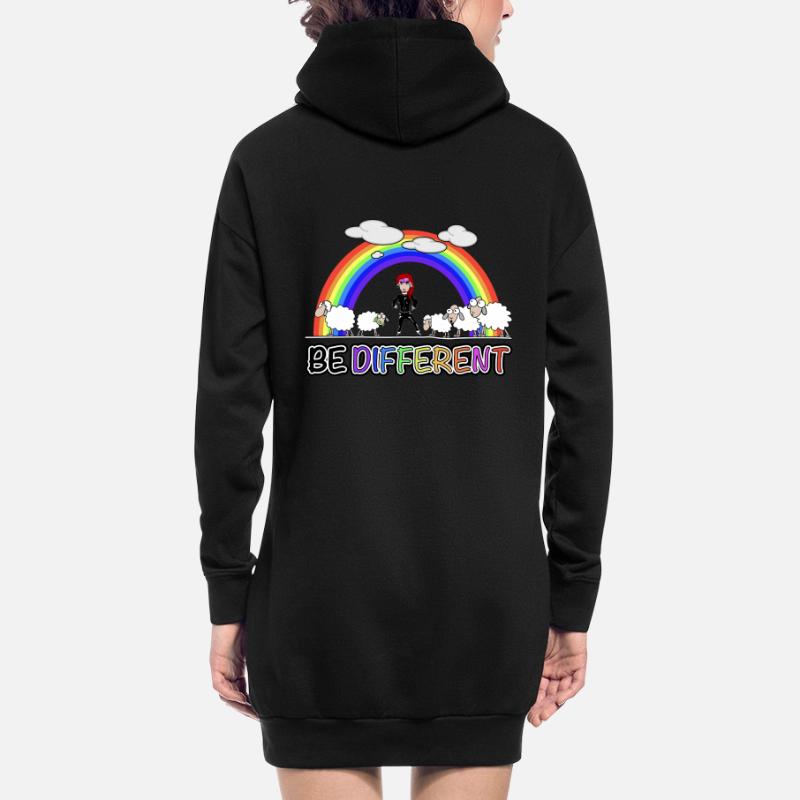 be different - sei anders Hoodie-Kleid
