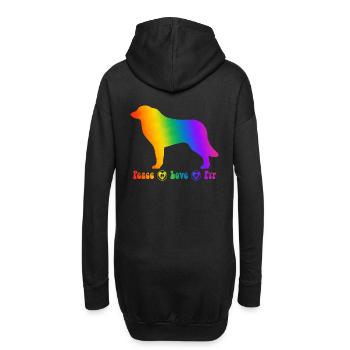 Pyrenäen-Sennenhund, vollständig anpassbar nach Wunsch - Hoodie-Kleid - Schwarz - Hinten