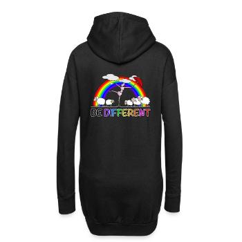 Soyez différent - Unique - Sweat-shirt à capuche long Femme - noir - Dos