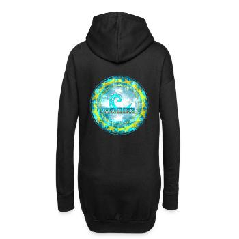 Die perfekte Welle 3 für alle Surfer - Hoodie-Kleid - Schwarz - Hinten