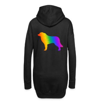 Pyrenäen-Sennenhund, vollständig anpassbar nach Wunsch - Hoodie-Kleid - Schwarz - Hinten