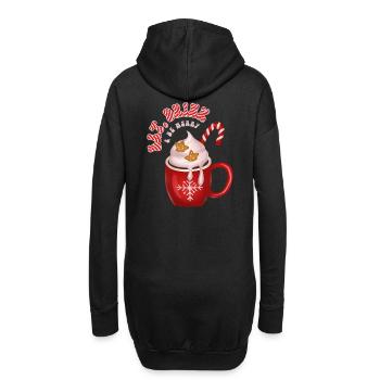 ESSEN, TRINKEN, FRÖHLICH SEIN, WEIHNACHTSGESCHENKE - Hoodie-Kleid - Schwarz - Hinten