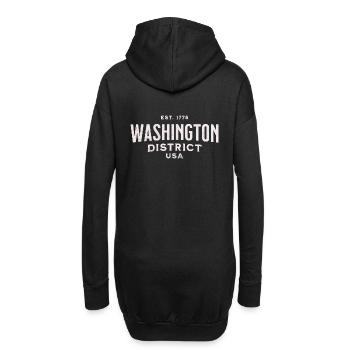 Washington district USA - Sweat-shirt à capuche long Femme - noir - Dos