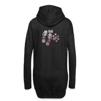 Le chien va drôles de chiens cadeaux - Sweat-shirt à capuche long Femme - noir - Dos