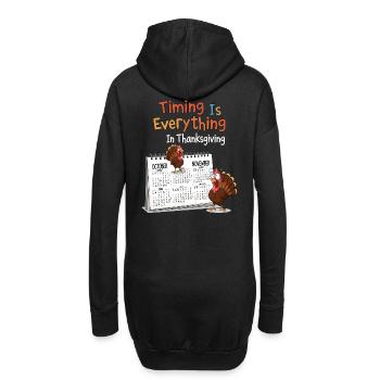 Calendrier de Thanksgiving - Sweat-shirt à capuche long Femme - noir - Dos