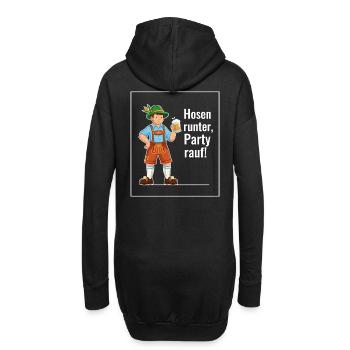 Hosen runter, Party rauf ! - Hoodie-Kleid - Schwarz - Hinten