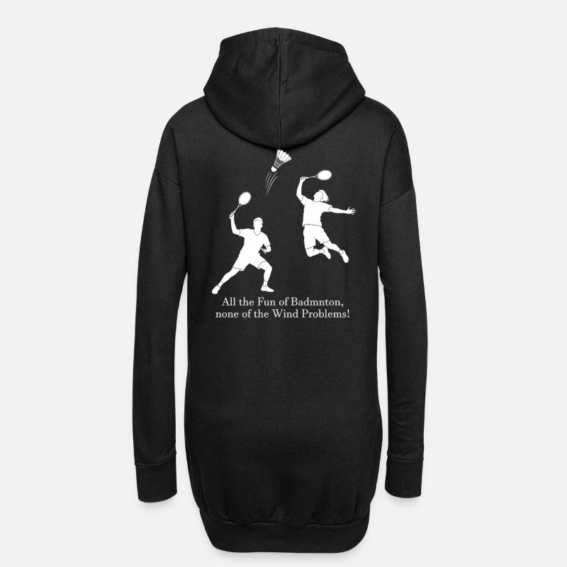 Badminton sans vent - Sweat-shirt à capuche long Femme - noir