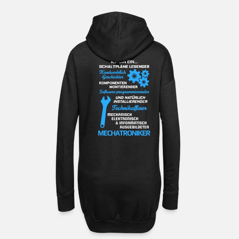 Mechatroniker/Mechatronikerin/Mechatronik - Hoodie-Kleid - Schwarz