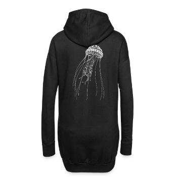 Qualle Tauchen Dive Taucher Maori Tattoo Diving - Hoodie-Kleid - Schwarz - Hinten
