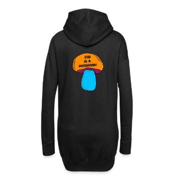 God is a mushroom - Sweat-shirt à capuche long Femme - noir - Dos