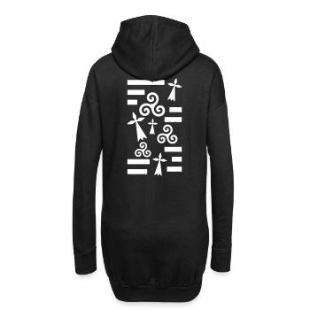 breizh bretagne fashion - Sweat-shirt à capuche long Femme - noir - Dos