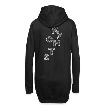 Nichts - Wort - schenke Nichts - Hoodie-Kleid - Schwarz - Hinten