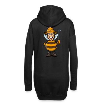 lustiger Imker als Biene - Hoodie-Kleid - Schwarz - Hinten