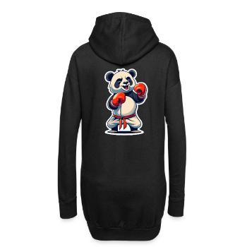Boxe Panda - Sweat-shirt à capuche long Femme - noir - Dos