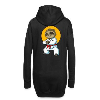 Süsses Sport Faultier - Hoodie-Kleid - Schwarz - Hinten