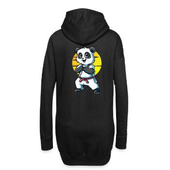 Süsser Kampfsport Panda - Hoodie-Kleid - Schwarz - Hinten