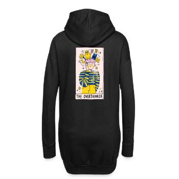 Le Penseur Excessif : Pensées Colorées - Sweat-shirt à capuche long Femme - noir - Dos