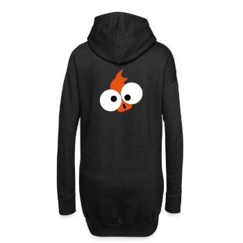 Fisch - Hoodie-Kleid - Schwarz - Hinten